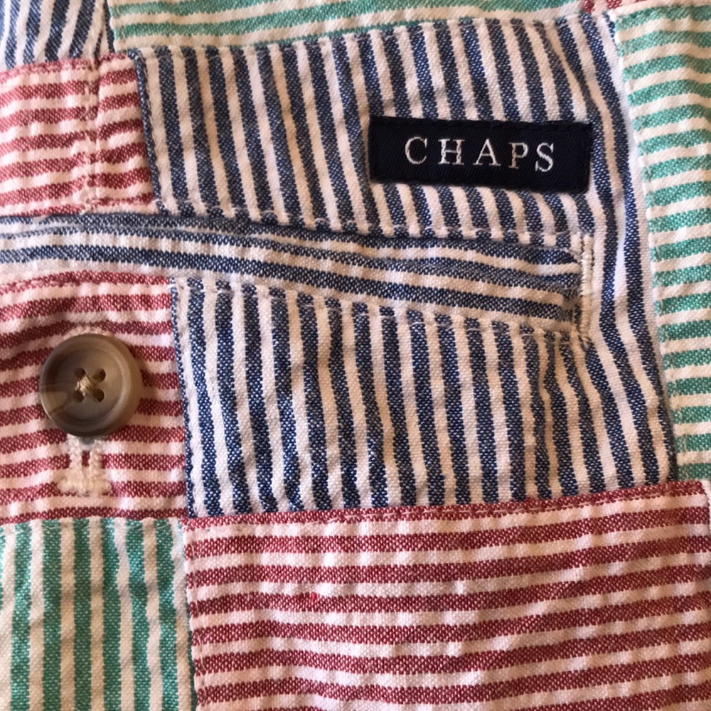 Chaps Patchwork Striped Shorts - image 5